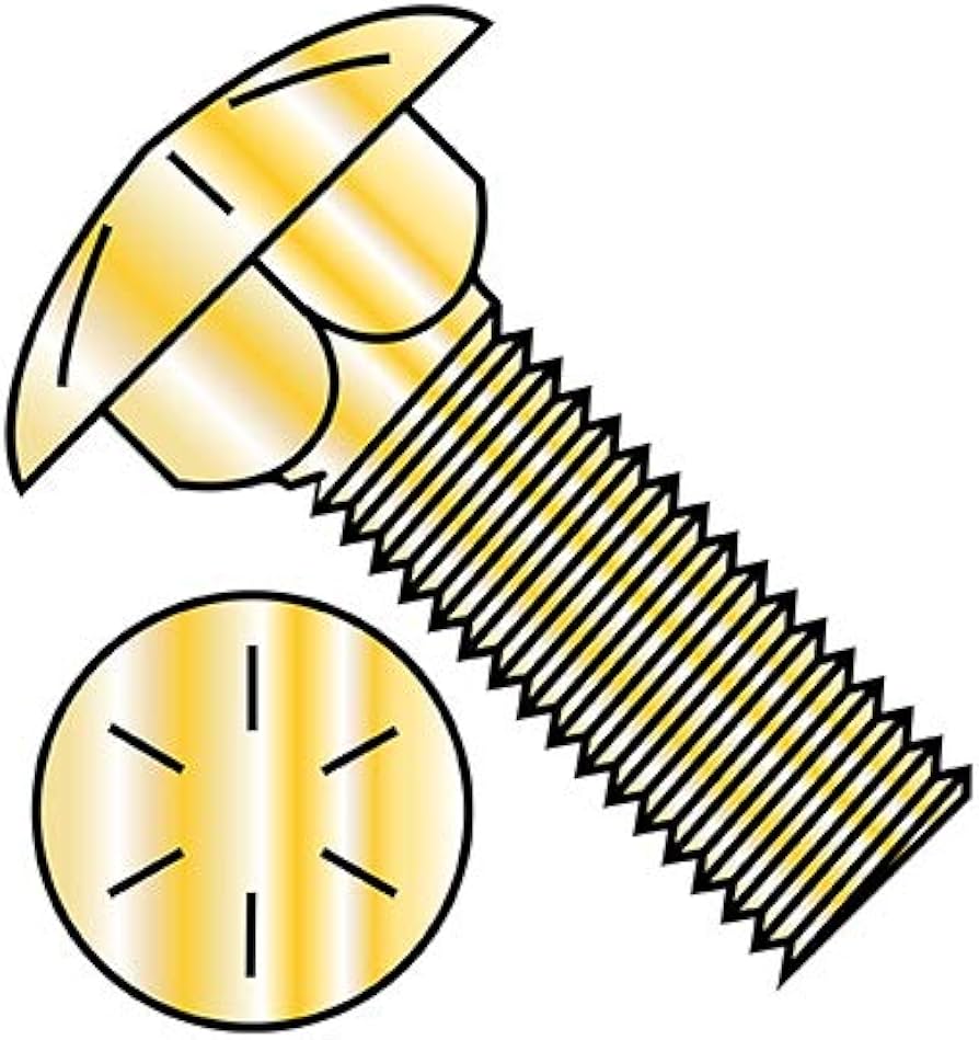 Picture of Brighton Best 192248 5/8"-11X3 1/2",(Ft) Carriage Bolts Grade 5 Zinc Yellow Cr+6